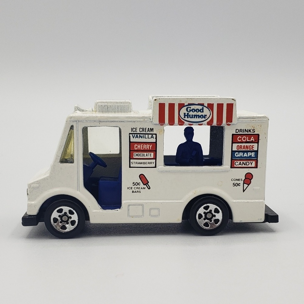 Vtg 1983 Hot Wheels Good Humor Blue White Ice‎ Cream Truck Mattel EUC